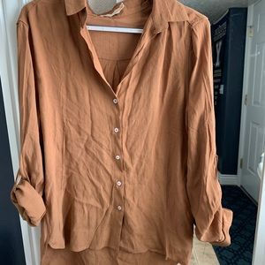 Brown dress shirt